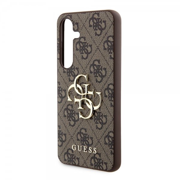 Guess Samsung Galaxy S24 Plus Suojakuori 4G Metal Logo Ruskea