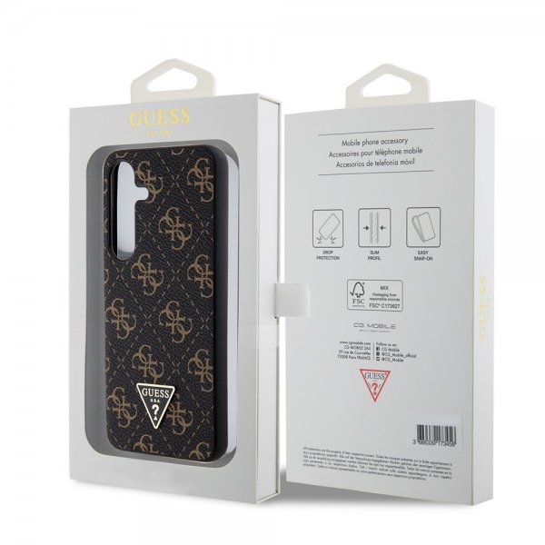 Guess Samsung Galaxy S24 Plus Kuoret 4G Print Grained Musta