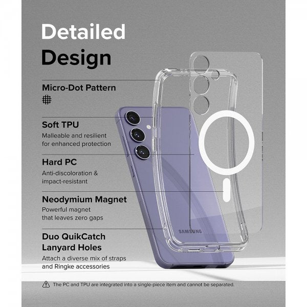 Ringke Samsung Galaxy S24 Plus -suojakuori Fusion Magnetic Clear