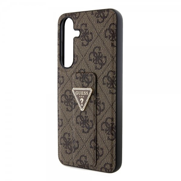 Guess Samsung Galaxy S24 Plus Suojakuori Grip Stand -toiminnolla, ruskea