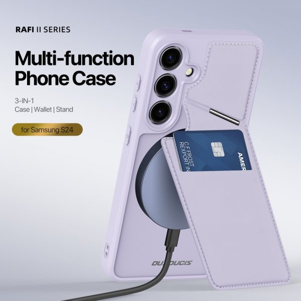 Dux Ducis Samsung Galaxy S24 Plus -kuori Rafi II Series MagSafe violetti