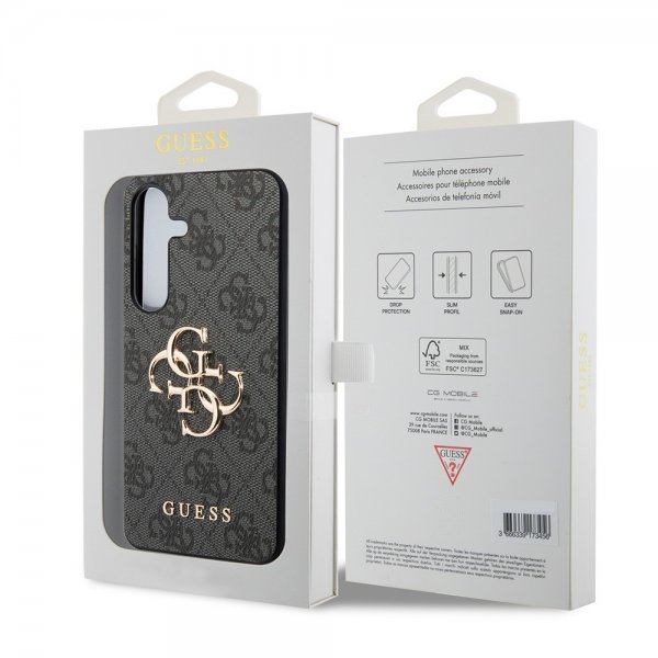 Guess Samsung Galaxy S24 Kuori 4G Metallilogo Musta