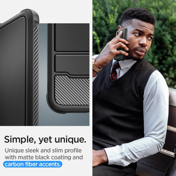 Spigen Samsung Galaxy S24 Suojakuori Rugged Armor Matte Black