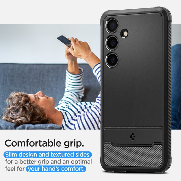 Spigen Samsung Galaxy S24 Suojakuori Rugged Armor Matte Black