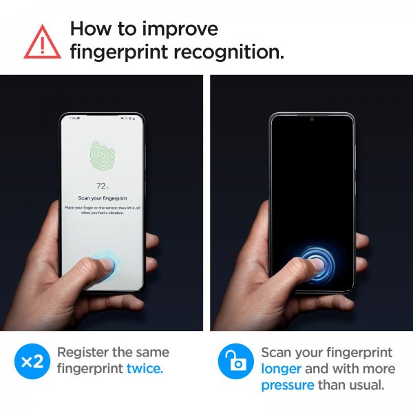 Spigen Samsung Galaxy S24/Galaxy S25 Näytönsuoja GLAS.tR EZ Fit 2-pakkaus