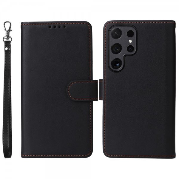 Betopnice Samsung Galaxy S24 Ultra -kotelo irrotettavalla kuorella 005 Musta