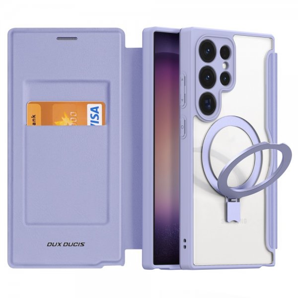 Dux Ducis Samsung Galaxy S24 Ultra Kotelo Skin X Pro Series Jalusta MagSafe Violetti