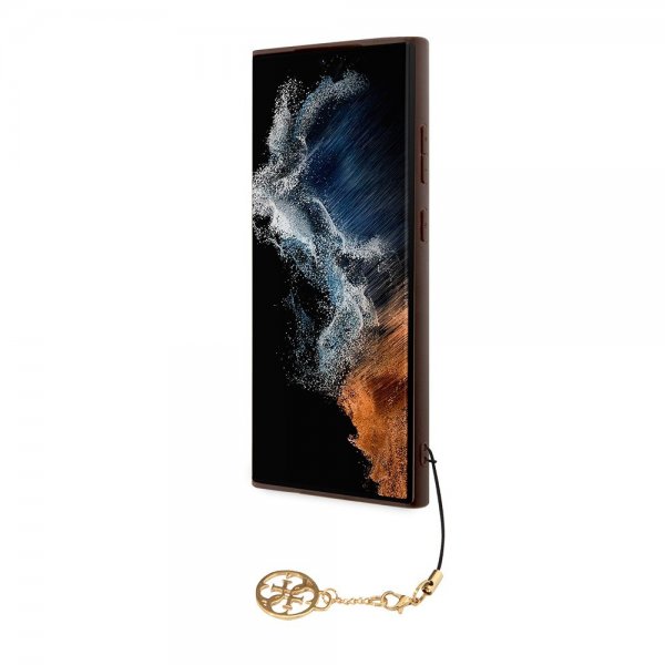 Guess Samsung Galaxy S24 Ultra Kuoret 4G Charm Ruskea