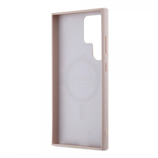 Guess Samsung Galaxy S24 Ultra -kuori 4G-kuviointi MagSafe vaaleanpunainen