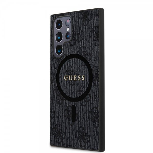 Guess Samsung Galaxy S24 Ultra Kuori 4G Pattern MagSafe Musta