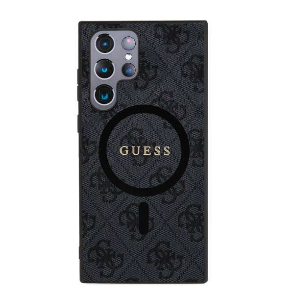 Guess Samsung Galaxy S24 Ultra Kuori 4G Pattern MagSafe Musta