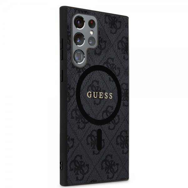 Guess Samsung Galaxy S24 Ultra Kuori 4G Pattern MagSafe Musta