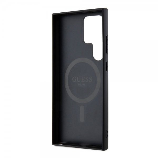Guess Samsung Galaxy S24 Ultra Kuori 4G Pattern MagSafe Musta