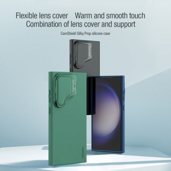 Nillkin Samsung Galaxy S24 Ultra Kuori CamShield Silky Prop Vihreä