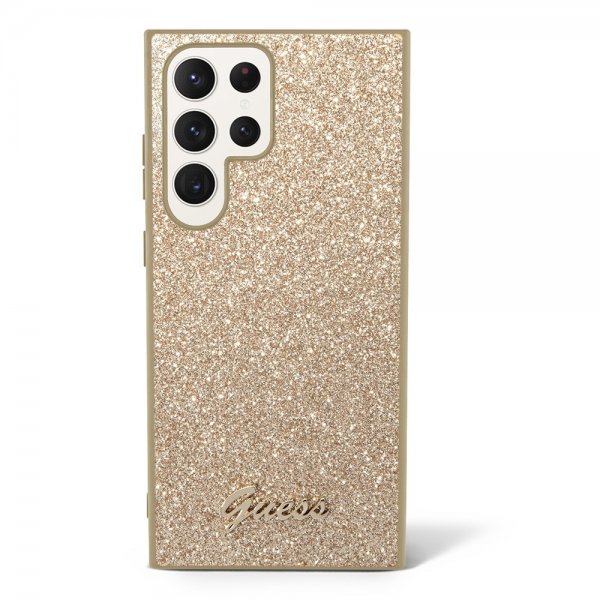 Guess Samsung Galaxy S24 Ultra Kuoret Fixed Glitter Kulta