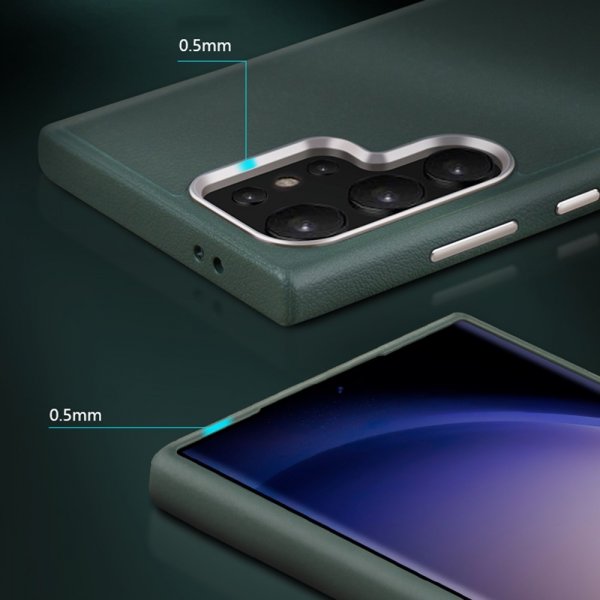 X-Level Samsung Galaxy S24 Ultra Kuori Nahkakuvio Vihreä