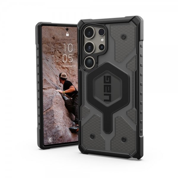 Urban Armor Gear (UAG) Samsung Galaxy S24 Ultra -suojakuori Pathfinder Clear MagSafe Ash