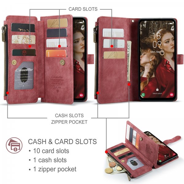 CaseMe Samsung Galaxy S25 FE Kotelo C30 -sarja Punainen