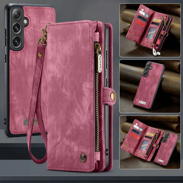 CaseMe Samsung Galaxy S25 -suojakotelo 008 Series, irrotettava kuori, punainen