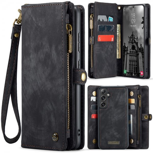 CaseMe Samsung Galaxy S25 -suojakotelo, 008 Series, irrotettava kuori, musta