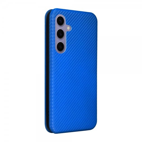 Samsung Galaxy S25 Kotelo Hiilikuitutekstuuri Sininen