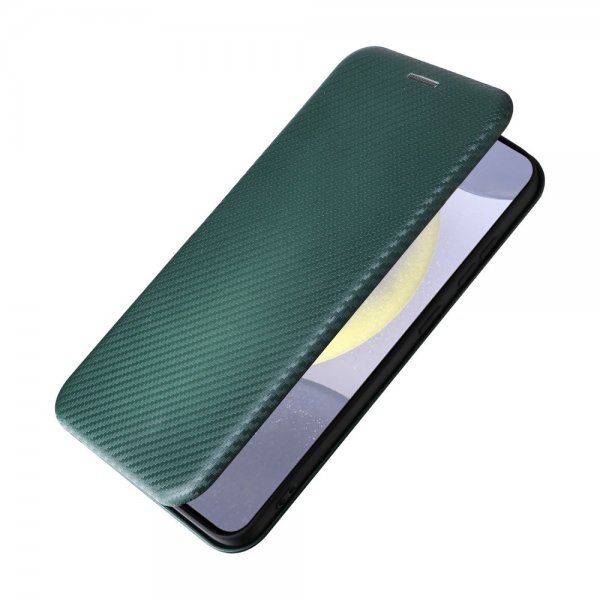 Samsung Galaxy S25 Kotelo Hiilikuitukuvio Vihreä