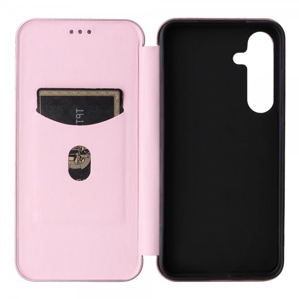 Samsung Galaxy S25 Kotelo Hiilikuitukuvio Ruusukulta