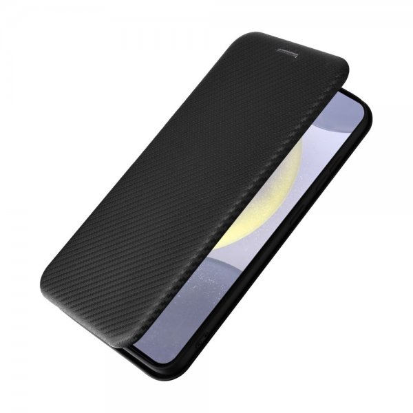 Samsung Galaxy S25 Kotelo Hiilikuitukuvio Musta