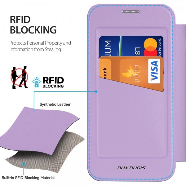 Dux Ducis Samsung Galaxy S25 Fodral Skin X Pro Series Jalusta MagSafe Violetti