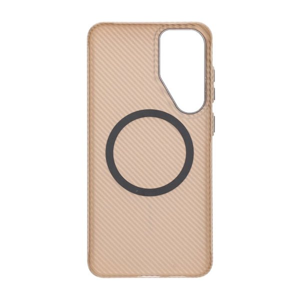 Samsung Galaxy S25 Kuori Hiilikuitukuvio MagSafe Kulta