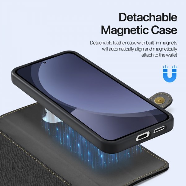 Dux Ducis Samsung Galaxy S25 Plus kotelo 2-in-1 Lawa Series MagSafe Musta