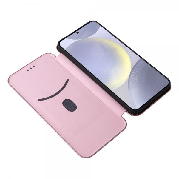 Samsung Galaxy S25 Plus -hiilikuitutekstuurisuojakuori, ruusukulta