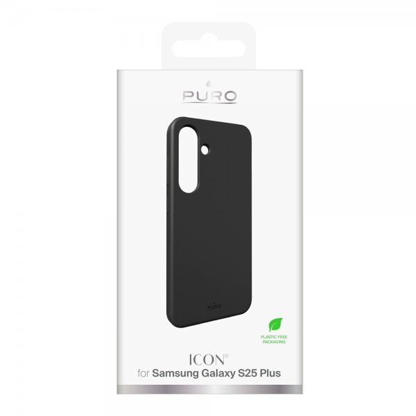 Puro Samsung Galaxy S25 Plus -suojakuori Icon, musta
