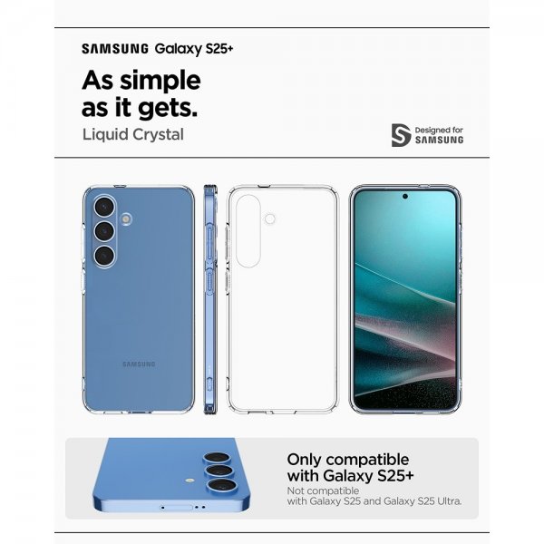 Spigen Samsung Galaxy S25 Plus Kuori Liquid Crystal Crystal Clear