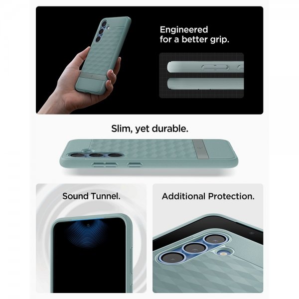 Spigen Samsung Galaxy S25 Plus -suojakuori Parallax MagFit Sage Green