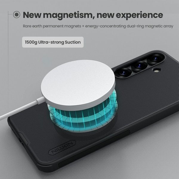 Nillkin Samsung Galaxy S25 Plus Kuori Super Frosted Shield Pro MagSafe Musta