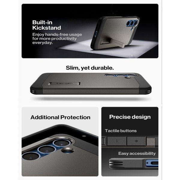Spigen Samsung Galaxy S25 Plus Kuori Tough Armor MagFit Gunmetal