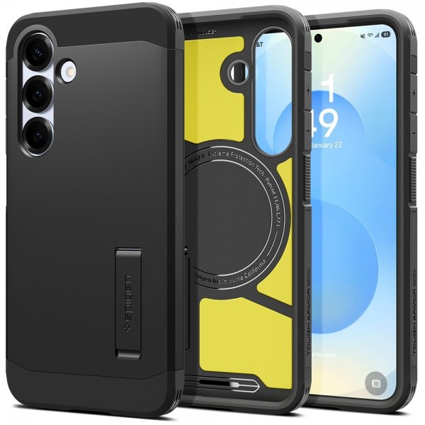 Spigen Samsung Galaxy S25 Plus Kuori Tough Armor MagFit Musta