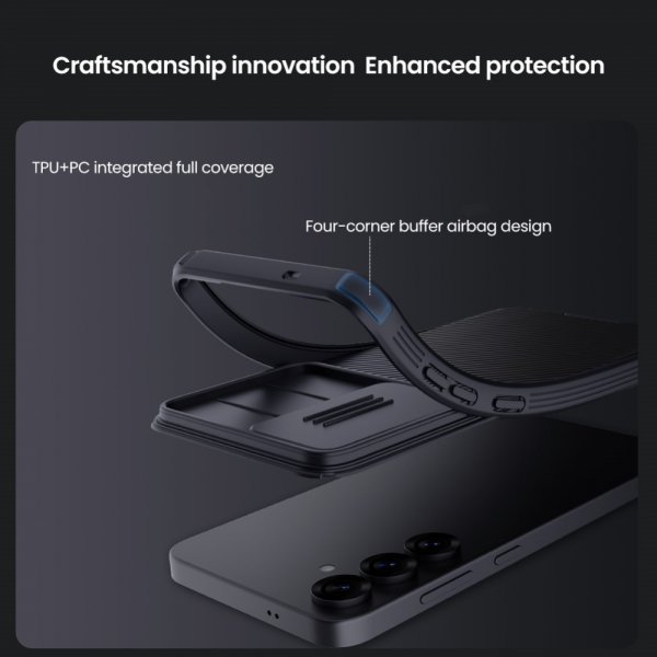 Nillkin Samsung Galaxy S25 CamShield Pro -suojakuori, musta