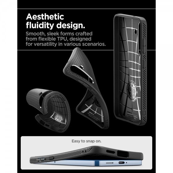 Spigen Samsung Galaxy S25 Suojakuori Liquid Air Mattamusta