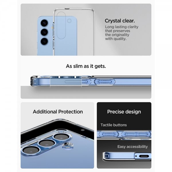 Spigen Samsung Galaxy S25 -kuori Liquid Crystal Crystal Clear