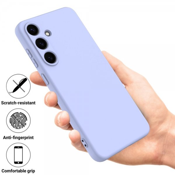 Samsung Galaxy S25 Kuori Hihnalla Silikoni Violetti
