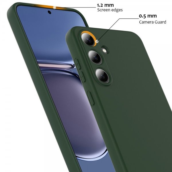 Samsung Galaxy S25 Kuori Strap Silikoni MagSafe Tummanvihreä