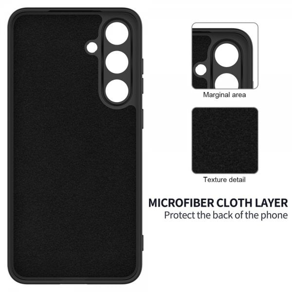 Samsung Galaxy S25 Kuori Strap Silikoni Musta