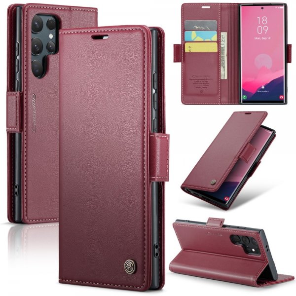 CaseMe Samsung Galaxy S25 Ultra -kotelo, 023 Series, punainen
