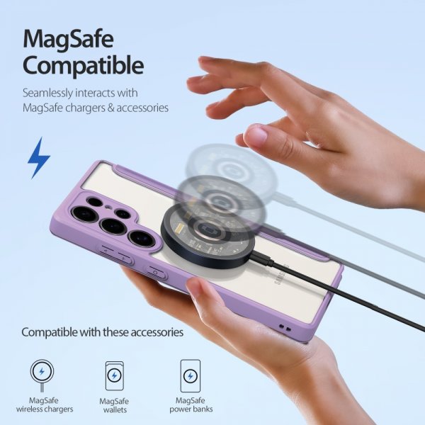 Dux Ducis Samsung Galaxy S25 Ultra Kotelo Skin X Pro Series MagSafe Violetti