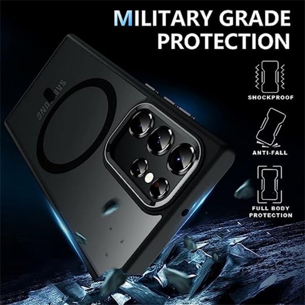 Samsung Galaxy S25 Ultra Kuori Väritetty Reuna MagSafe Musta