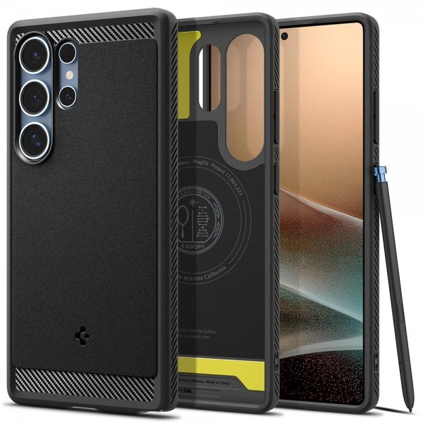Spigen Samsung Galaxy S25 Ultra Kuori Rugged Armor MagFit Mattamusta