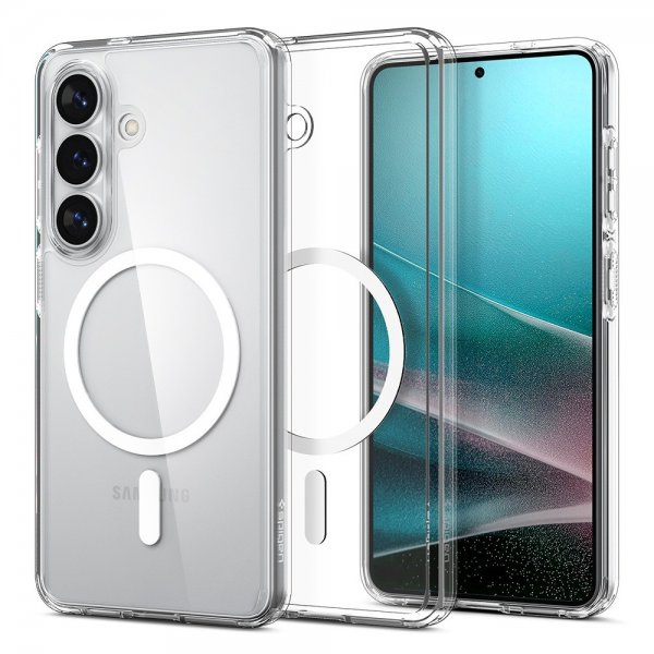 Spigen Samsung Galaxy S26 Plus Ultra Hybrid MagFit kirkas kuori valkoinen