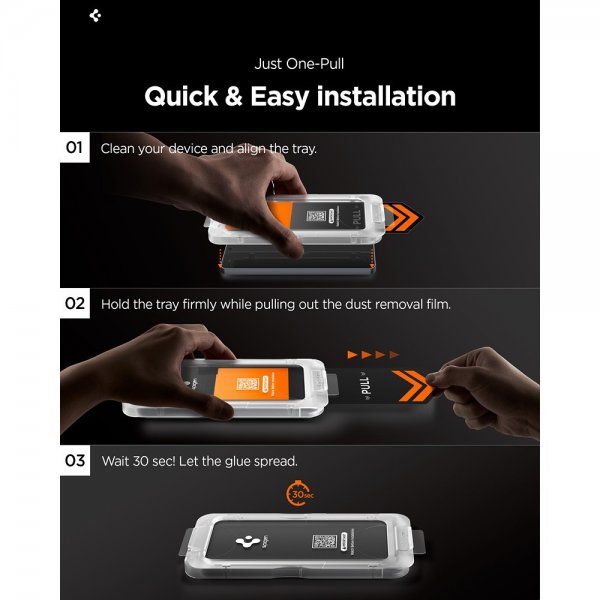 Spigen Samsung Galaxy S26 -näytönsuoja GLAS.tR EZ Fit Pro Privacy 2 kpl